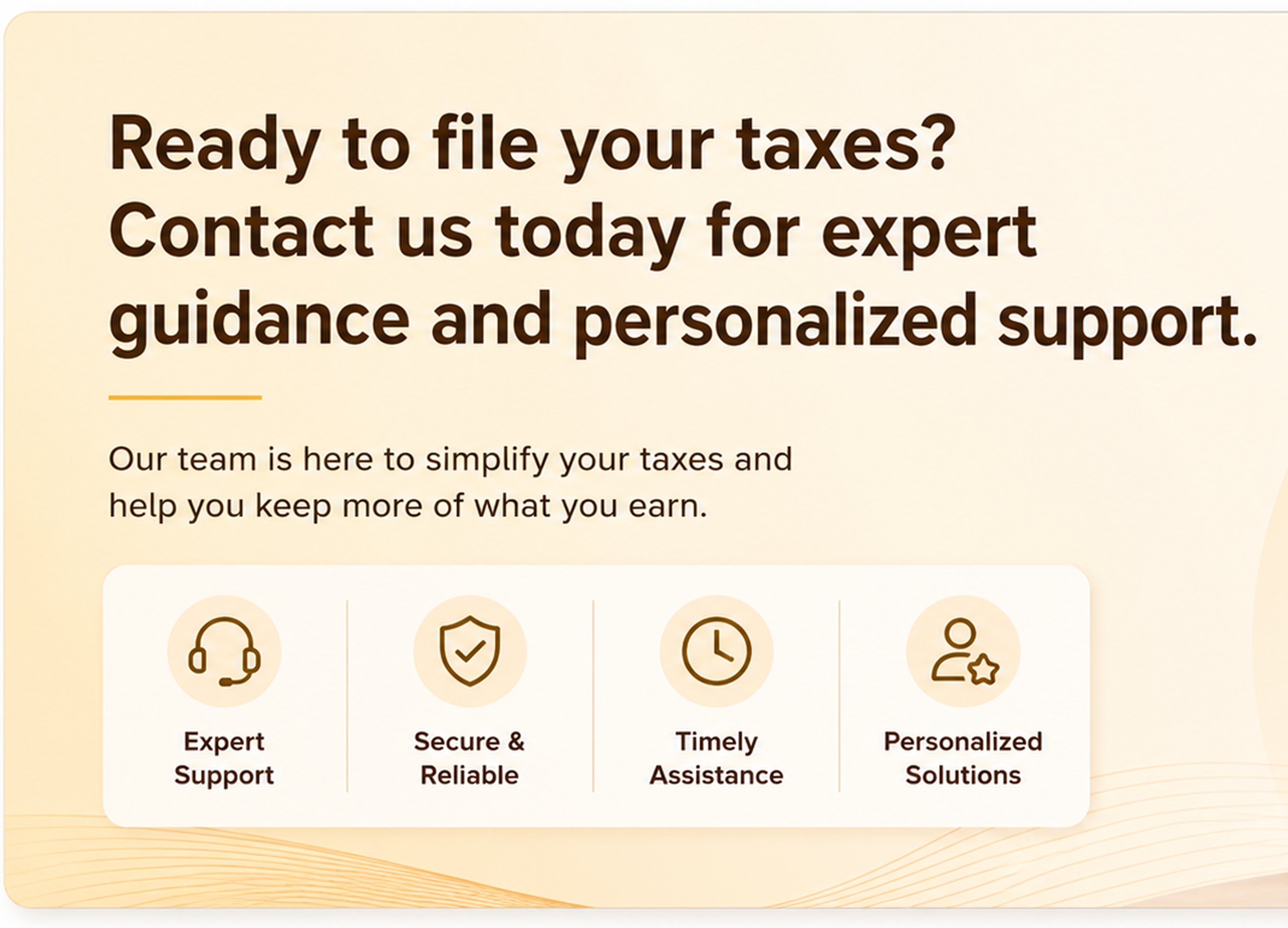 Ready to file your taxes? Contact us today for expert guidance.